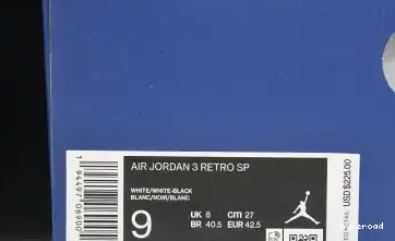 Hyperoad AIR BLACK FRAGMENT WHITE JORDAN 3 0608